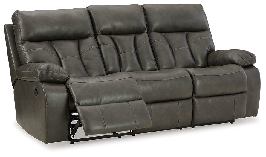 Willamen Reclining Sofa with Drop Down Table - Affordable Home Luxury