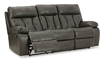 Willamen Reclining Sofa with Drop Down Table - Affordable Home Luxury