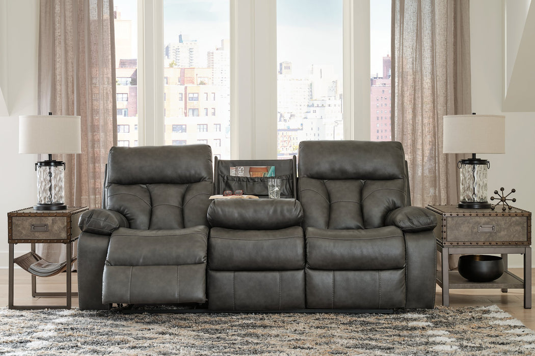 Willamen Reclining Sofa with Drop Down Table - Affordable Home Luxury