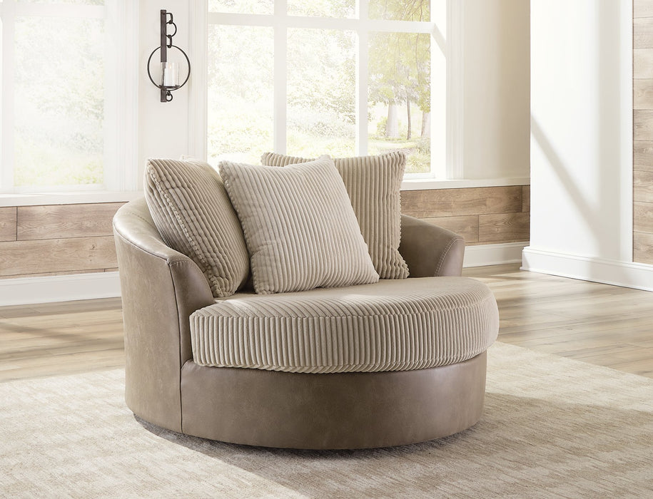 Keskin Oversized Swivel Accent Chair - Affordable Home Luxury