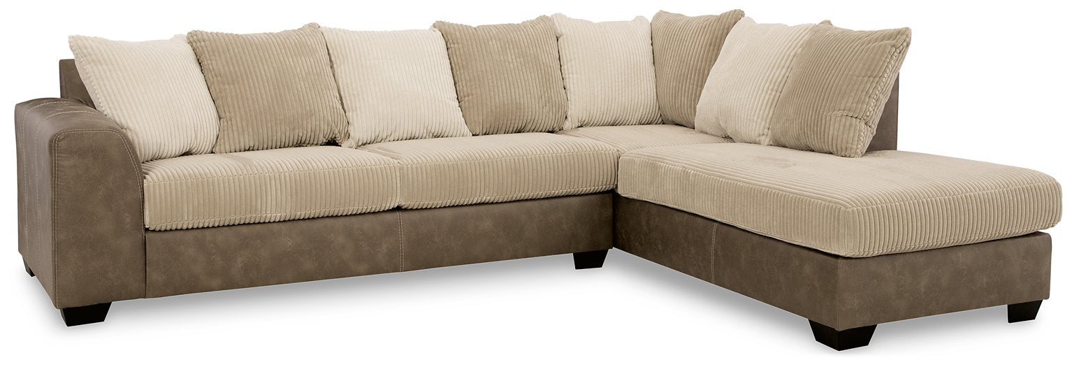 Keskin 2-Piece Sectional with Chaise - Affordable Home Luxury