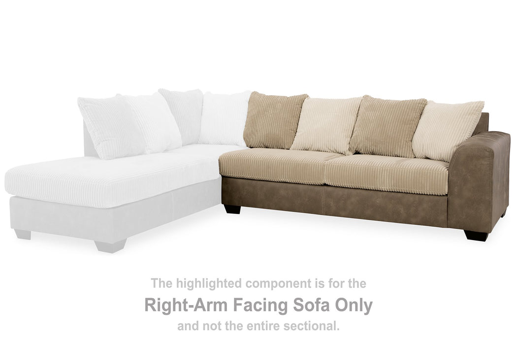 Keskin 2-Piece Sectional with Chaise - Affordable Home Luxury