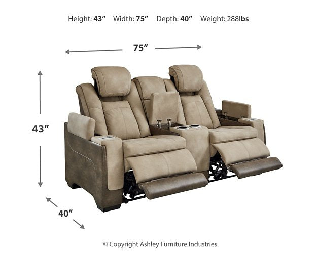 Next-Gen DuraPella Power Reclining Loveseat with Console - Affordable Home Luxury