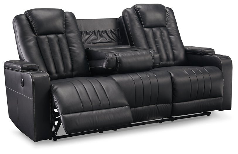 Center Point Reclining Sofa with Drop Down Table - Affordable Home Luxury