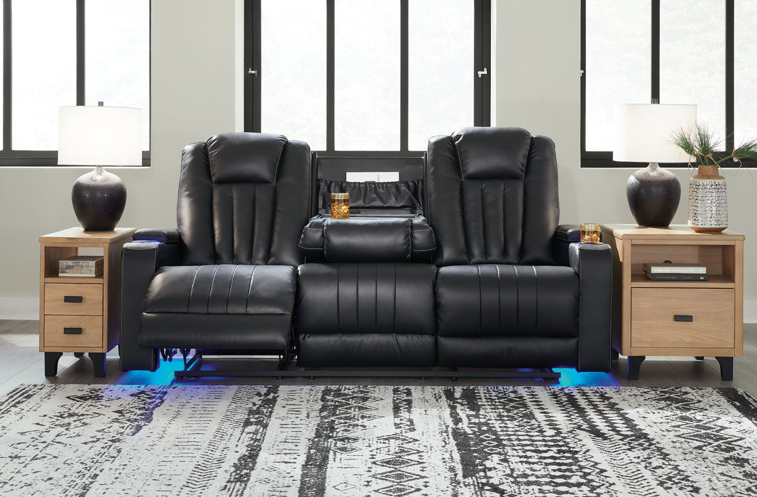 Center Point Reclining Sofa with Drop Down Table - Affordable Home Luxury