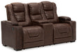 Owner's Box Power Reclining Loveseat with Console - Affordable Home Luxury