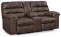 Derwin Reclining Loveseat with Console - Affordable Home Luxury