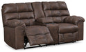 Derwin Reclining Loveseat with Console - Affordable Home Luxury