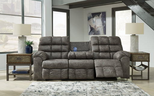 Derwin Reclining Sofa with Drop Down Table - Affordable Home Luxury