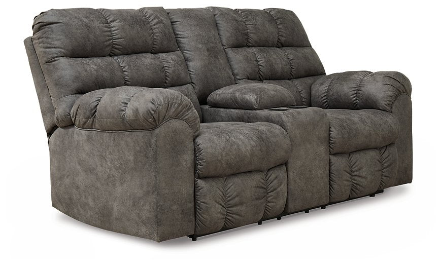 Derwin Reclining Loveseat with Console - Affordable Home Luxury