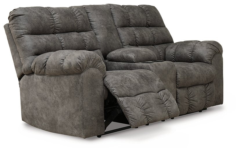 Derwin Reclining Loveseat with Console - Affordable Home Luxury