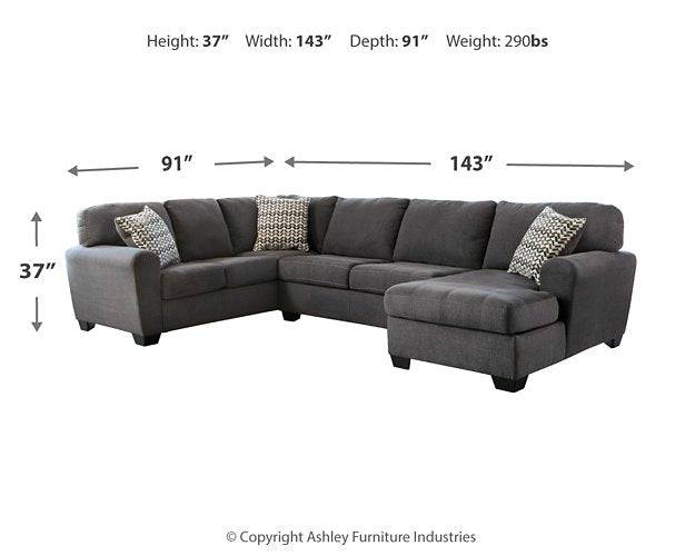 Ambee 3-Piece Sectional with Chaise - Affordable Home Luxury