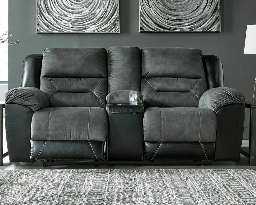 Earhart Reclining Loveseat with Console - Affordable Home Luxury