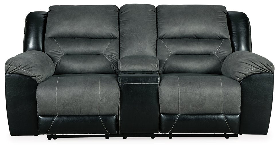 Earhart Reclining Loveseat with Console - Affordable Home Luxury