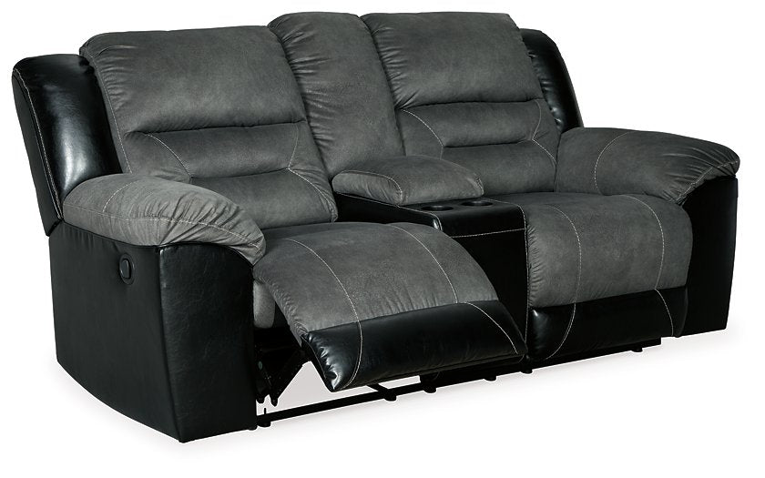 Earhart Reclining Loveseat with Console - Affordable Home Luxury