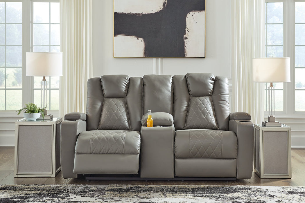 Mancin Reclining Loveseat with Console - Affordable Home Luxury