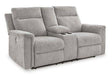 Barnsana Power Reclining Loveseat with Console - Affordable Home Luxury