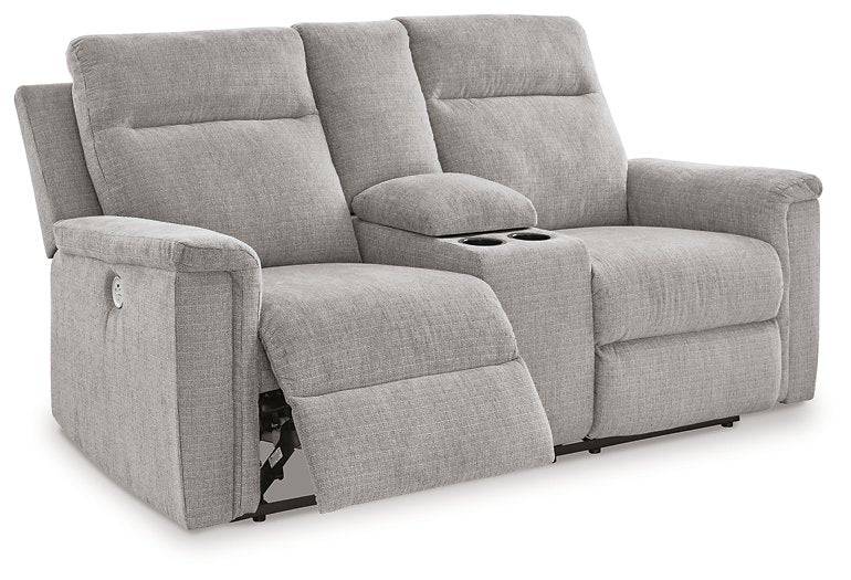 Barnsana Power Reclining Loveseat with Console - Affordable Home Luxury