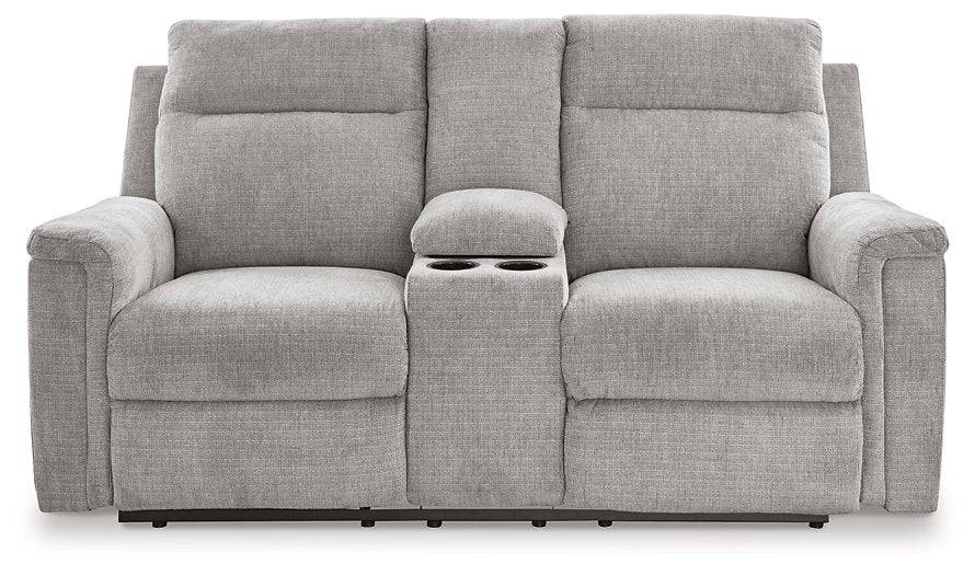 Barnsana Power Reclining Loveseat with Console - Affordable Home Luxury