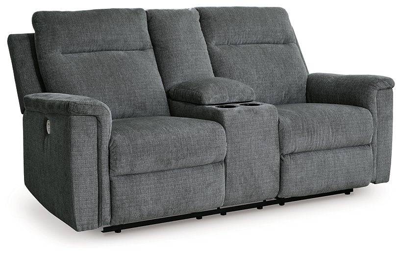 Barnsana Power Reclining Loveseat with Console - Affordable Home Luxury