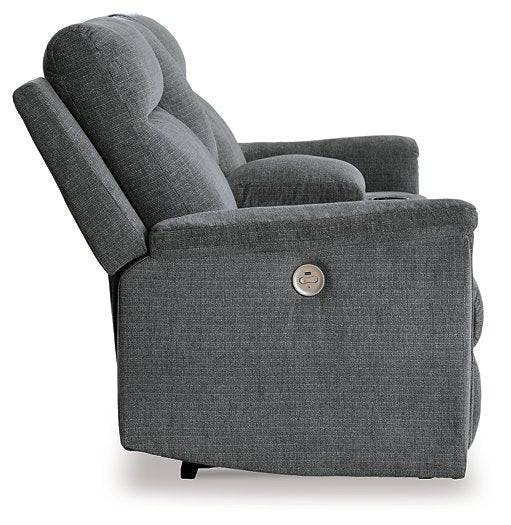 Barnsana Power Reclining Loveseat with Console - Affordable Home Luxury