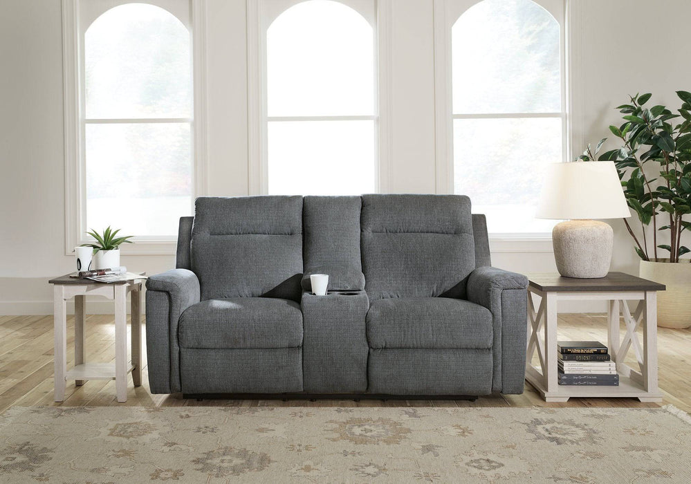 Barnsana Power Reclining Loveseat with Console - Affordable Home Luxury