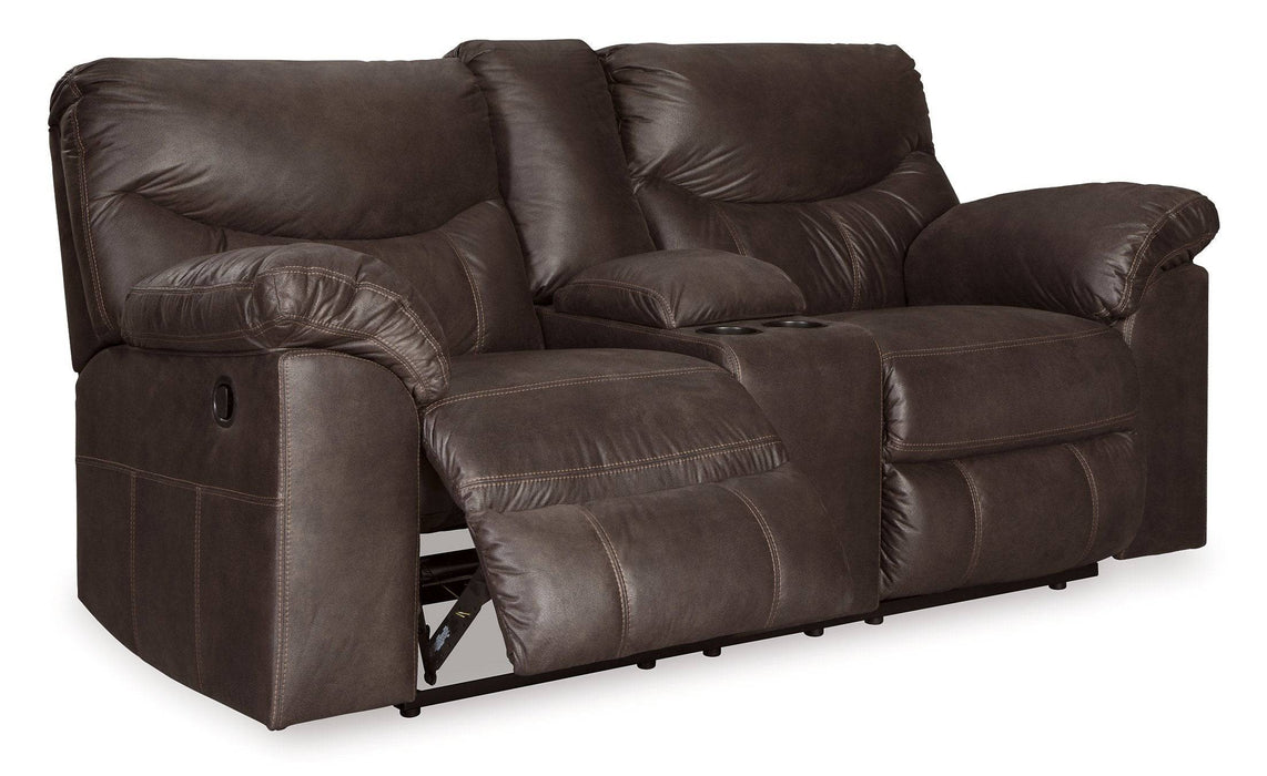 Boxberg Reclining Loveseat with Console - Affordable Home Luxury