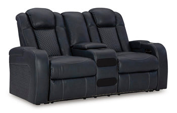 Fyne-Dyme Power Reclining Loveseat with Console - Affordable Home Luxury