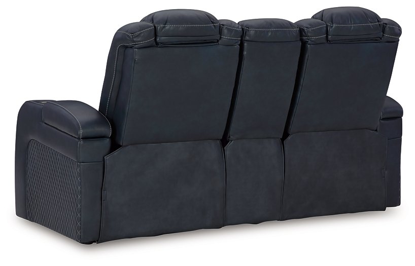 Fyne-Dyme Power Reclining Loveseat with Console - Affordable Home Luxury