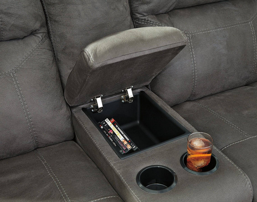 Austere Reclining Loveseat with Console - Affordable Home Luxury