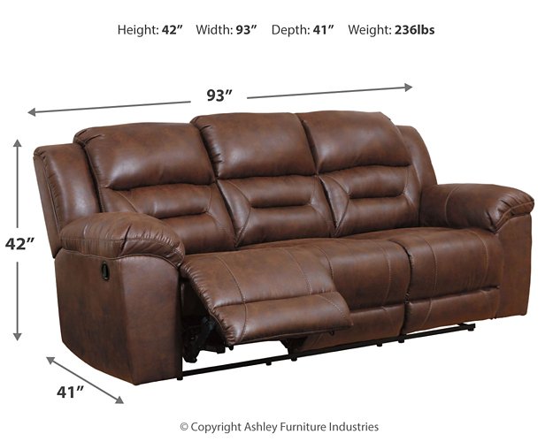 Stoneland Reclining Sofa - Affordable Home Luxury