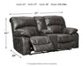 Dunwell Power Reclining Loveseat with Console - Affordable Home Luxury