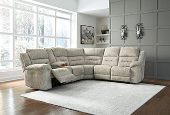 Family Den 3-Piece Power Reclining Sectional - Affordable Home Luxury