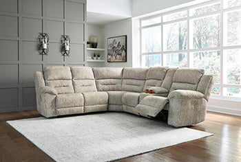 Family Den 3-Piece Power Reclining Sectional - Affordable Home Luxury