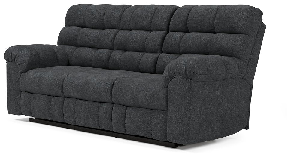 Wilhurst Reclining Sofa with Drop Down Table - Affordable Home Luxury