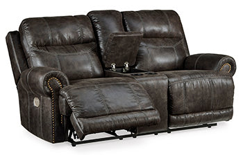 Grearview Power Reclining Loveseat with Console - Affordable Home Luxury