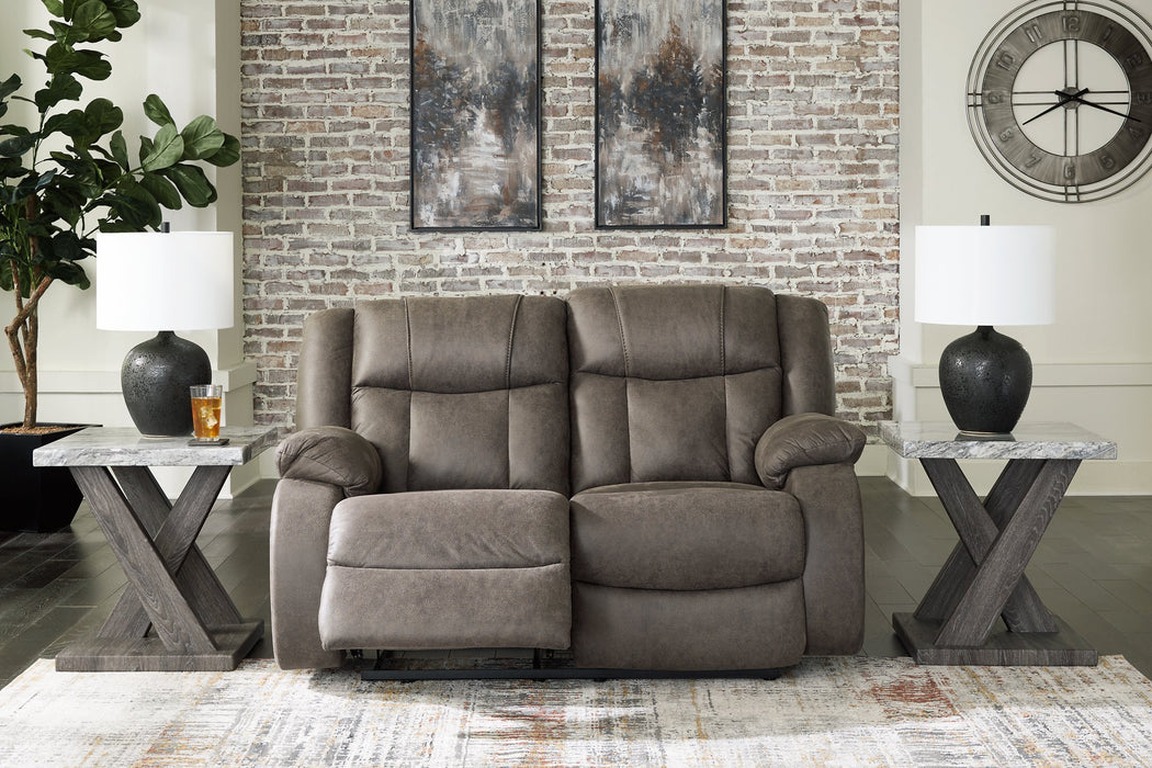 First Base Reclining Loveseat - Affordable Home Luxury