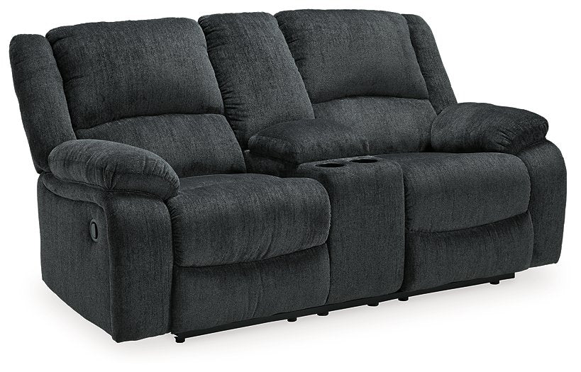 Draycoll Reclining Loveseat with Console - Affordable Home Luxury