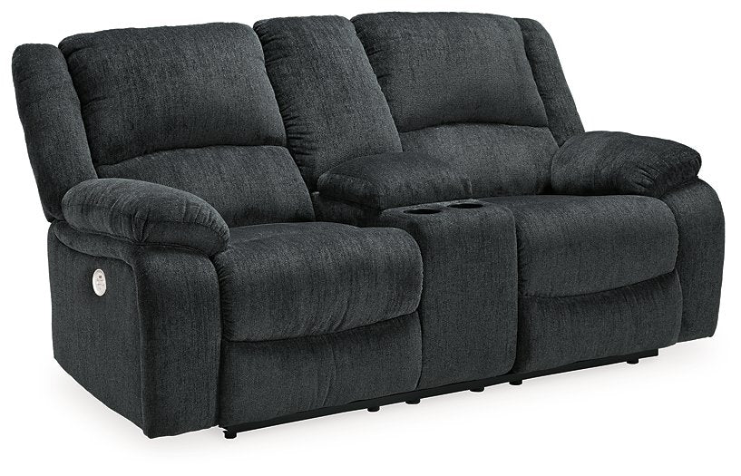 Draycoll Power Reclining Loveseat with Console - Affordable Home Luxury