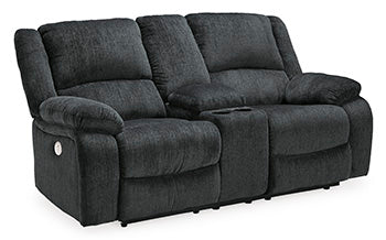 Draycoll Power Reclining Loveseat with Console - Affordable Home Luxury