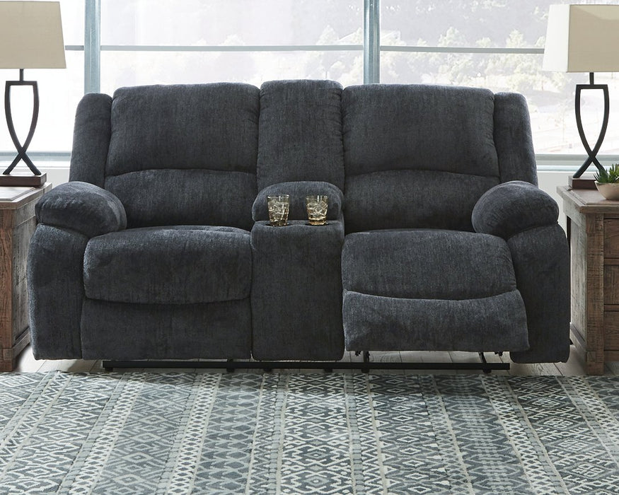 Draycoll Reclining Loveseat with Console - Affordable Home Luxury