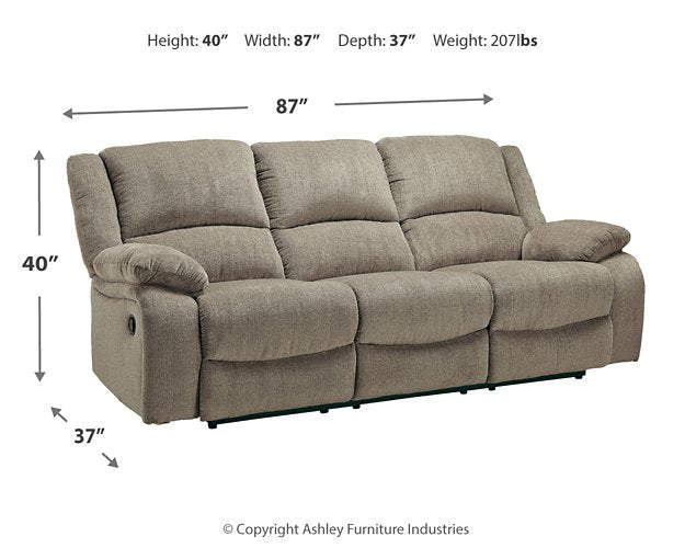 Draycoll Reclining Sofa - Affordable Home Luxury