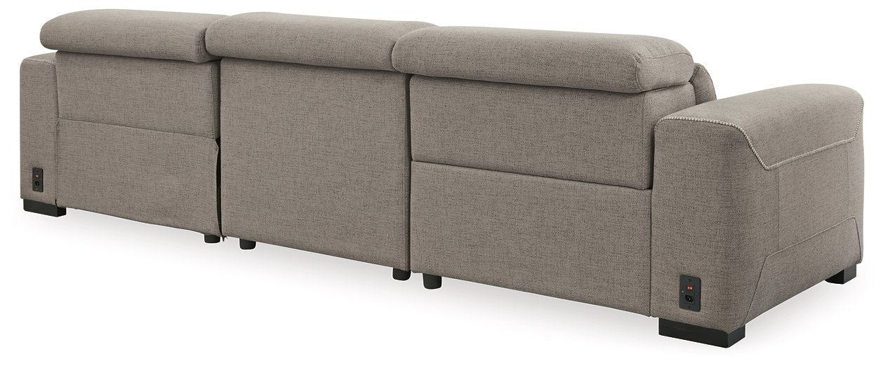 Mabton Power Reclining Sectional with Chaise - Affordable Home Luxury