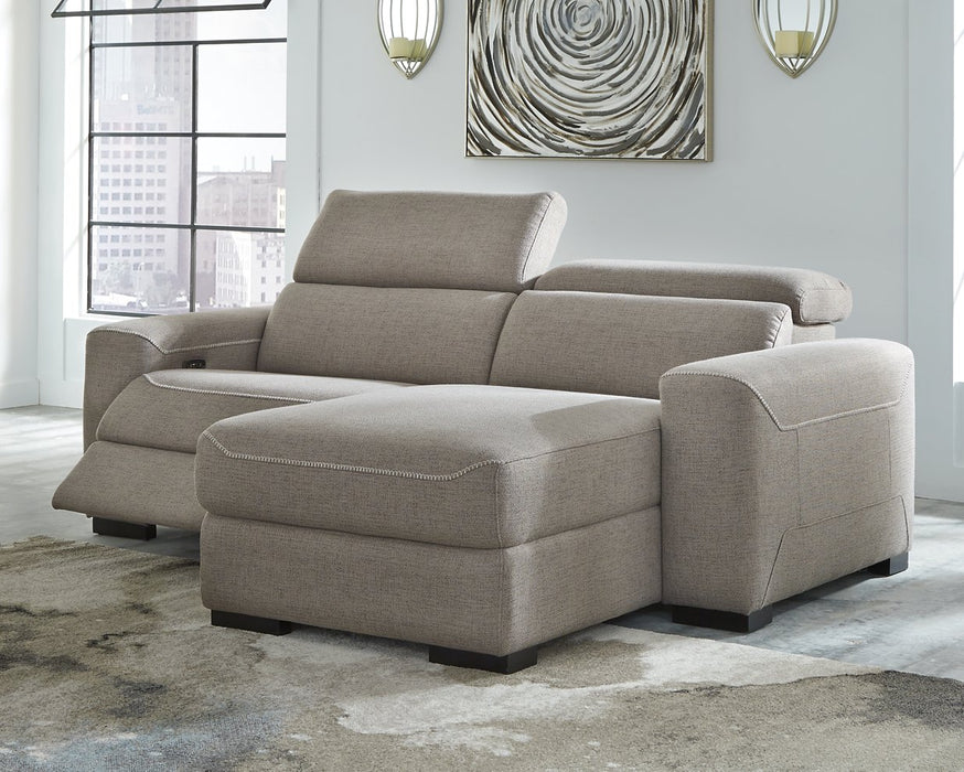 Mabton Power Reclining Sectional with Chaise - Affordable Home Luxury