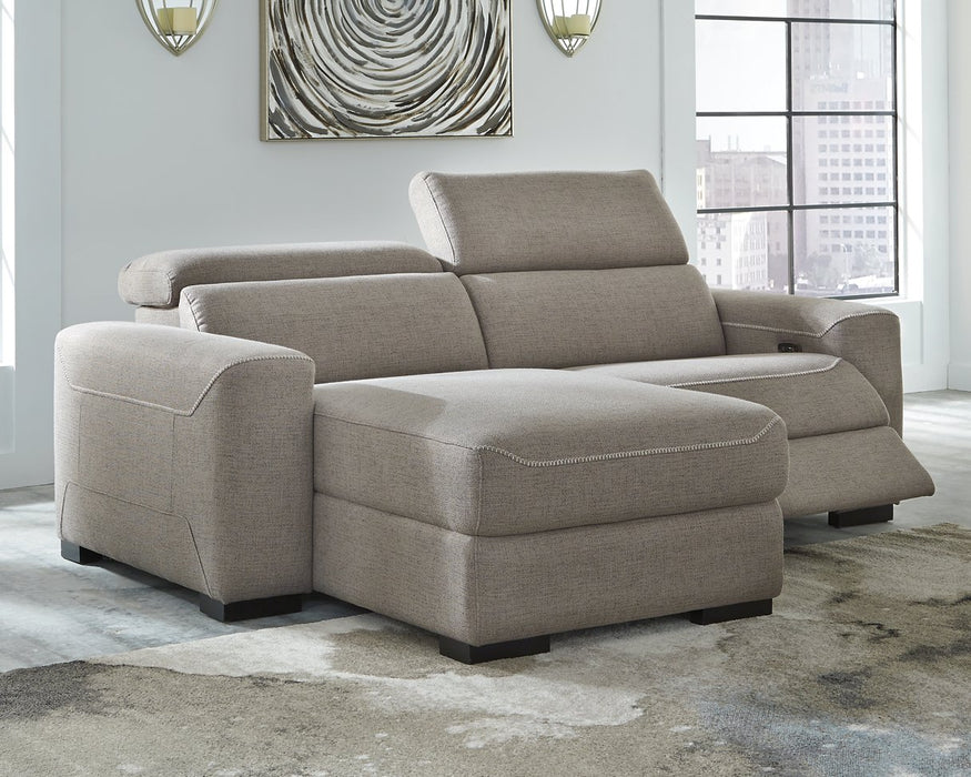 Mabton Power Reclining Sectional with Chaise - Affordable Home Luxury