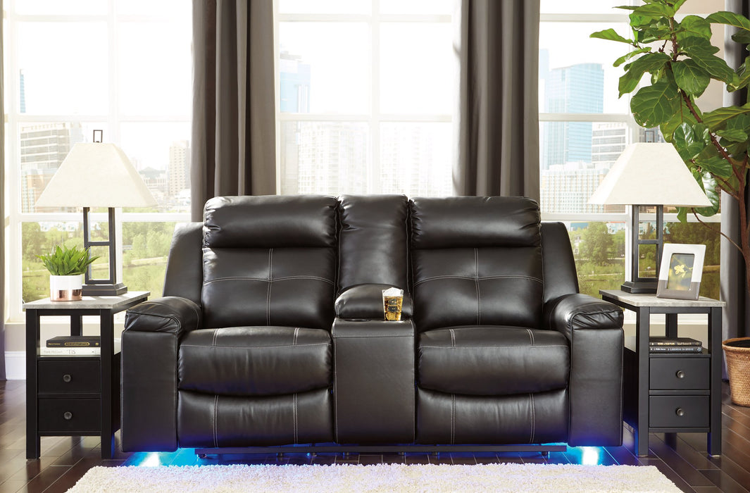 Kempten Reclining Loveseat with Console - Affordable Home Luxury