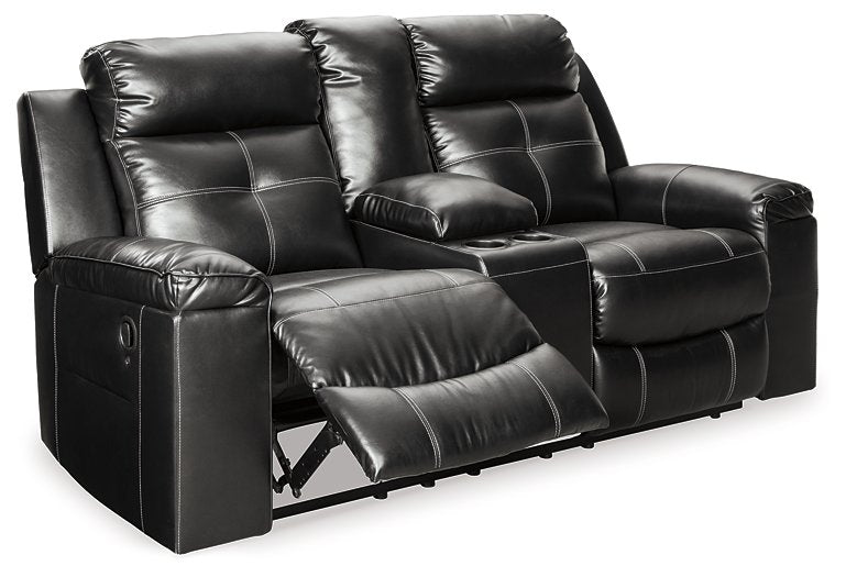 Kempten Reclining Loveseat with Console - Affordable Home Luxury