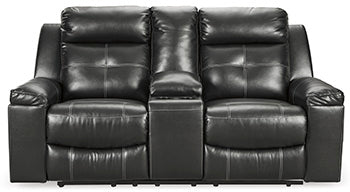 Kempten Reclining Loveseat with Console - Affordable Home Luxury