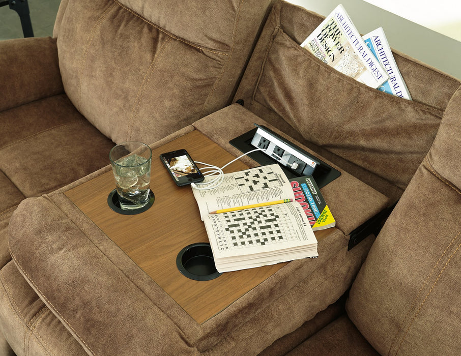 Huddle-Up Reclining Sofa with Drop Down Table - Affordable Home Luxury