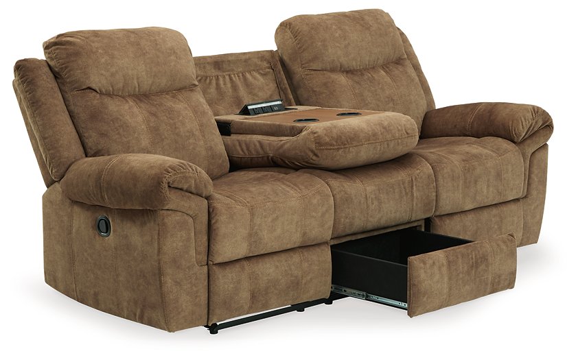 Huddle-Up Reclining Sofa with Drop Down Table - Affordable Home Luxury